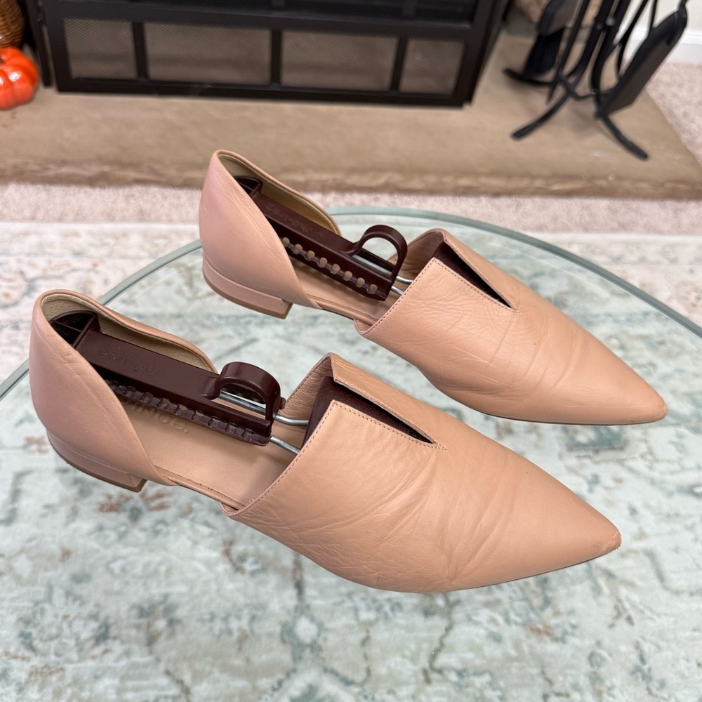 Vince Designer Tan Pinkish Made In Italy Darlington Flats Women’s Size 9 - Picture 3 of 14